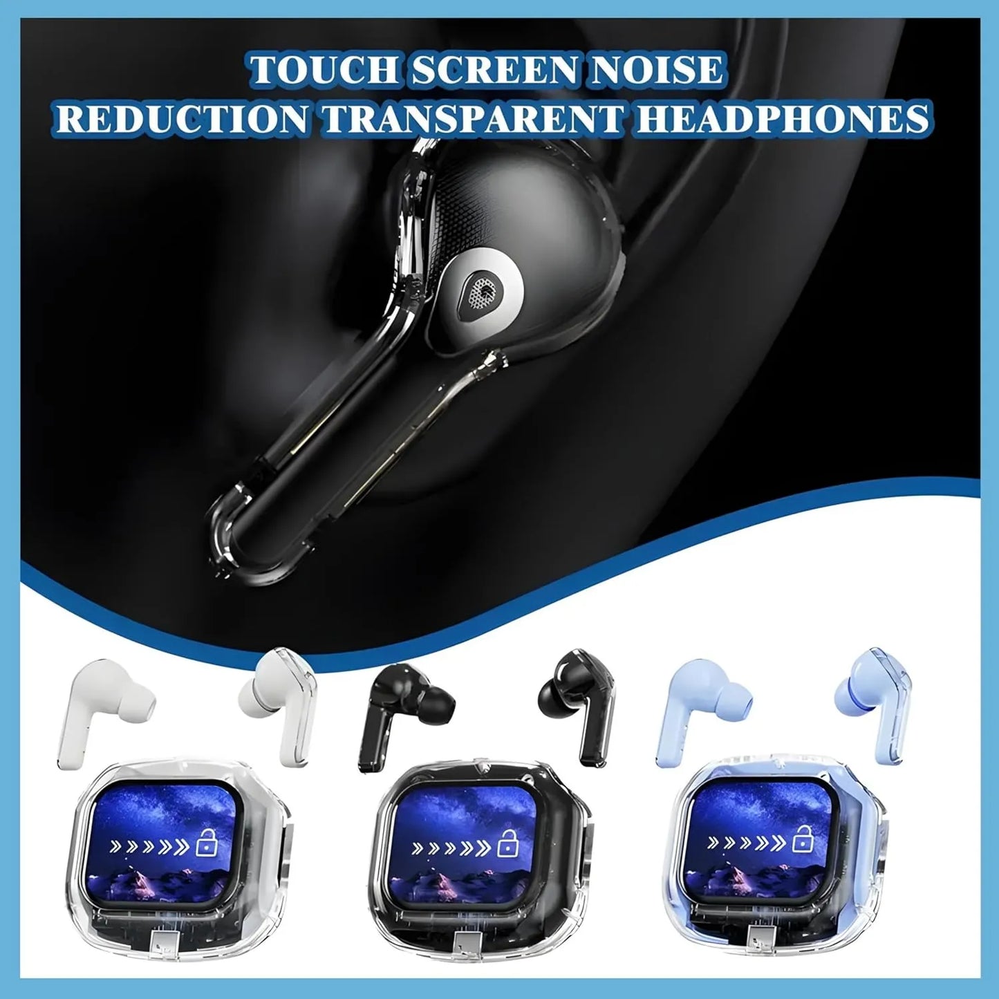 Airmax Transparent Touch Screen Earbuds